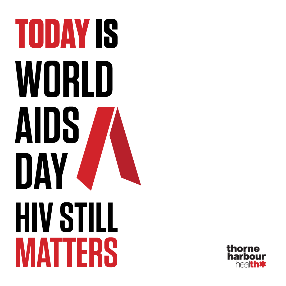ThorneHarbour's tweet photo. On this day each year we mark our progress in the march towards our goal of virtual elimination of HIV.

Whilst we've come a long way since our founding at The Laird Hotel in 1983, and significantly reduced HIV transmissions since the height of the epidemic, HIV is not over. https://t.co/WGWt4ro2da