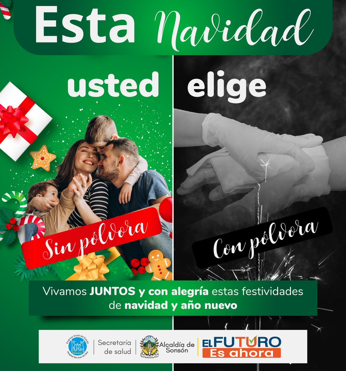 #Cumplimos ✅🧡💙 | La navidad es para compartir en FAMILIA👨‍👩‍👧‍👦
🫵Usted elige 🚫#MejorSinPólvora🥳🎄🧡💙