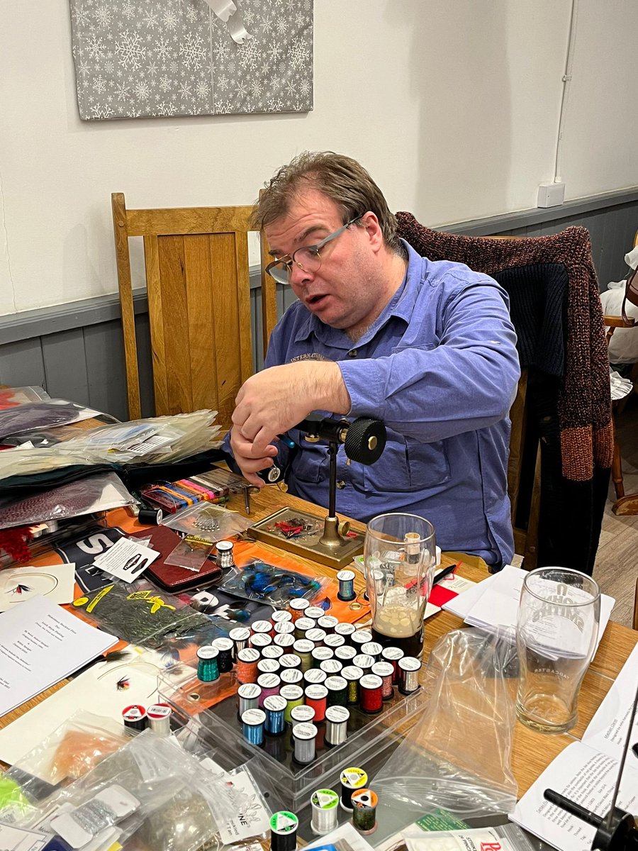 Lovely evening with the Lincolnshire Fly Dressers Guild Branch #flytyingforautism#semperfliproteam #semperfli #flytying