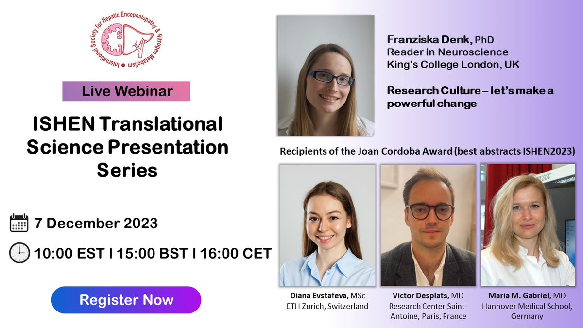 📍Last chance to register for the fourth #IshenTranslational presentation series: 📅When: Tuesday, 7th of December 2023, at 10am EST (3pm UK time). ⬇️Click here to register⬇️ epfl.zoom.us/meeting/regist…
