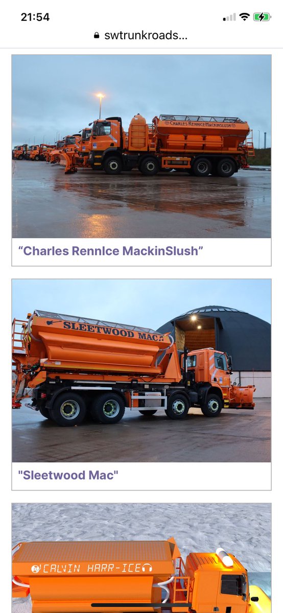 The best bit about winter is the Scottish releasing the names of their gritters.