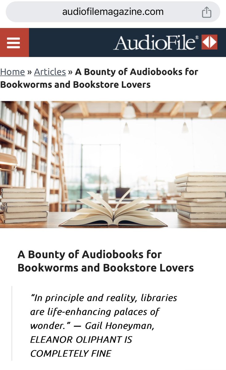 Thank you for highlighting the lovely Days at the Morisaki Bookshop! @AudioFileMag @HarperAudio @johnmarshallmed @satoshiyagisawa @EricOzawa ❤️ 📚❤️📖🐛