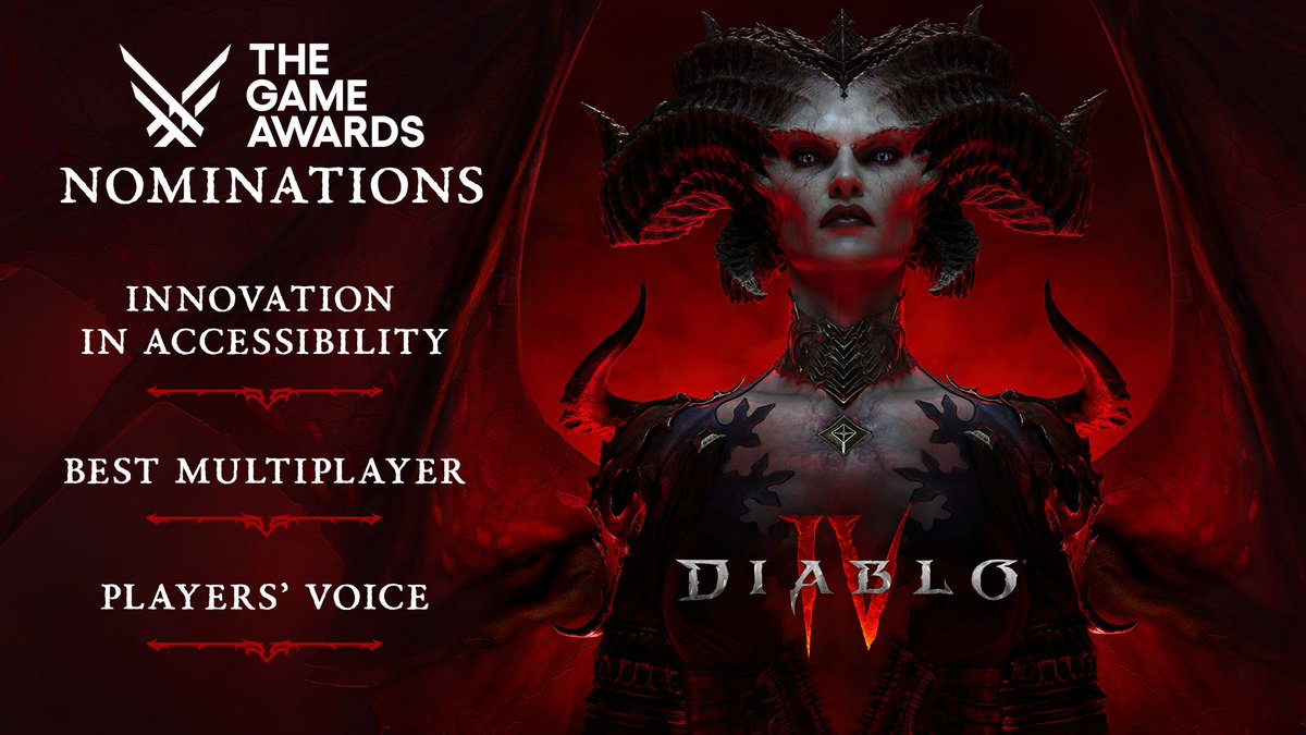 Add your voice to the Demonic Chorus 🔥 Vote for #DiabloIV in the #TheGameAwards. bit.ly/tgaplayers