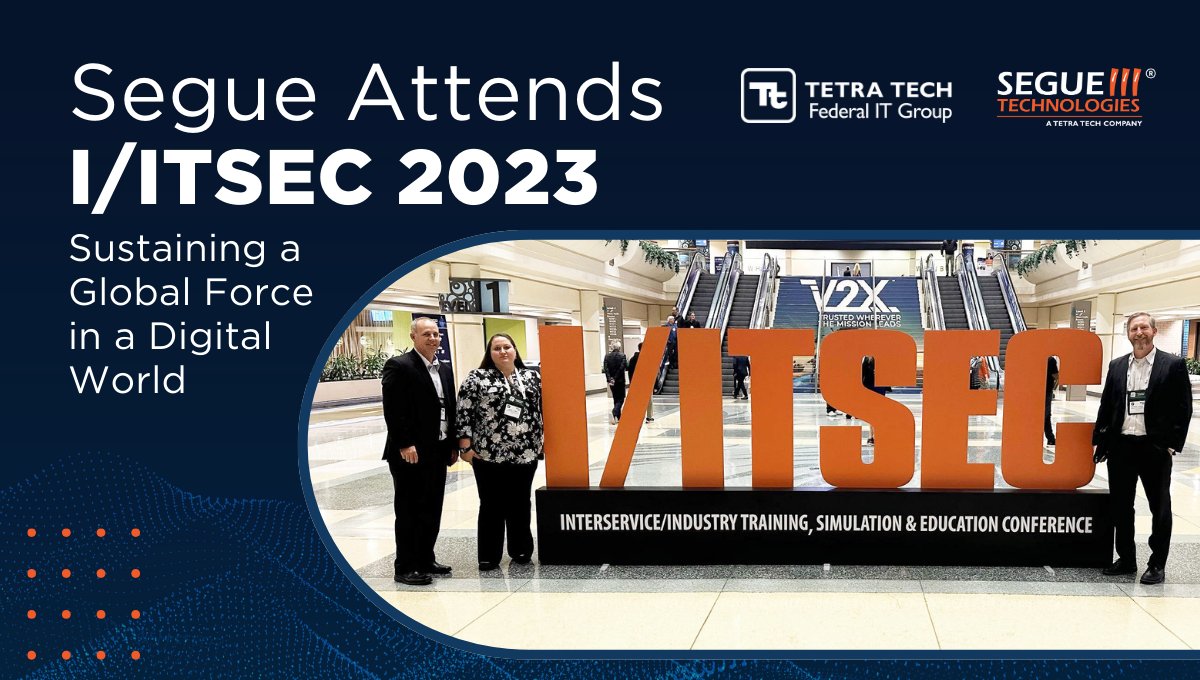 seguetech's tweet photo. This week, the Segue team attended I/ITSEC, the globe's premier modeling, simulation, and training conference. We continue to explore groundbreaking IT solutions, ensuring we stay at the forefront of innovation. 
#IITSEC #SegueTechnologies https://t.co/4wcRxw4xyx