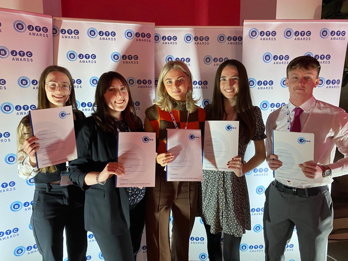 What a night for <a href="/UoSJournalism/">Salford Journalism</a> at the <a href="/BJTC_UK/">BJTC - Industry Accredited Journalism Courses</a> Awards. 3 winners 2 runners-up. Amazing! Thanks <a href="/SkyNews/">Sky News</a> for hosting and <a href="/BBCFrediani/">Richard Frediani</a> and judges.