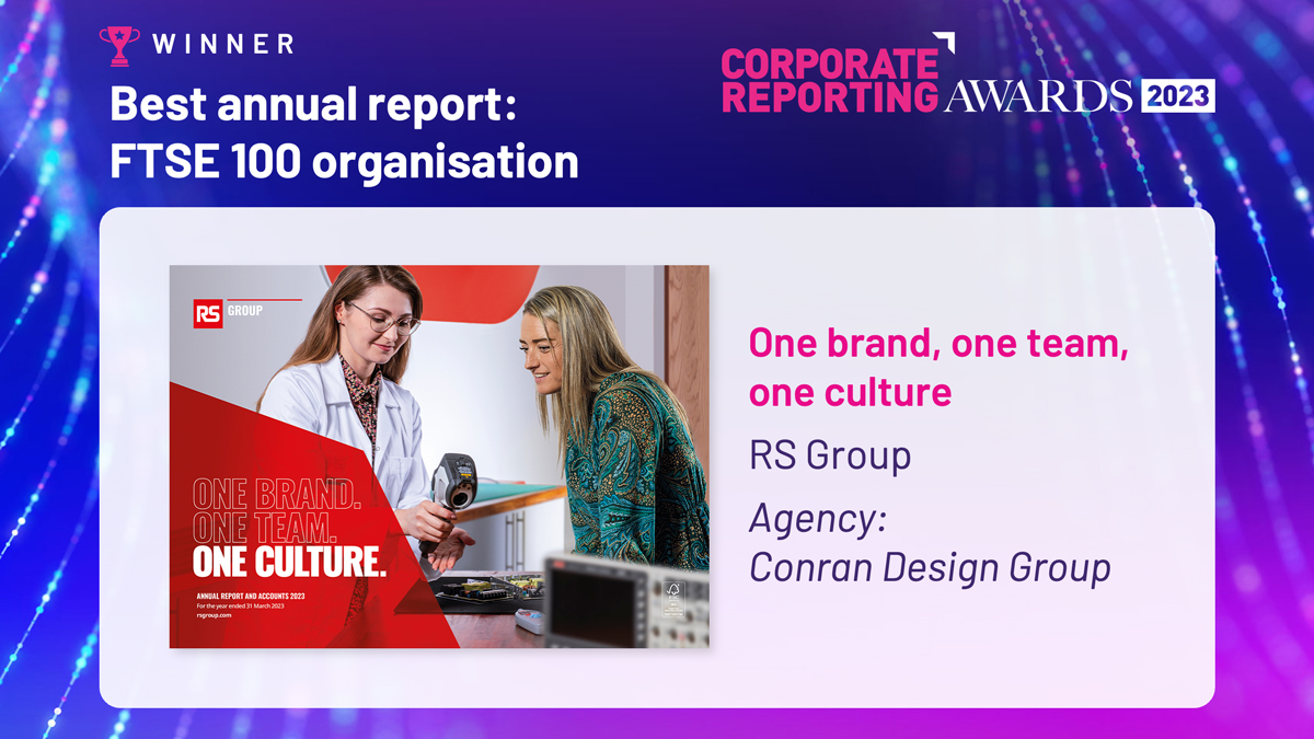 Back to celebrating excellence in corporate reporting! 📊 @WeAreRSGroup, with @ConranDesign, secures the gold for 'Best Annual Report: FTSE 100 Organisation.' 🥇#crawards