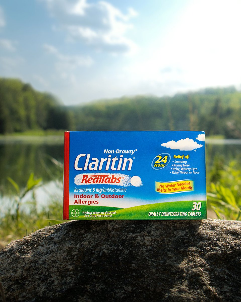 Experience the wonders of nature without sniffles and sneezes using Claritin® RediTabs®, bringing you 24-hour allergy relief no matter where your adventure takes you. 🌳🏞️​ Use as directed.