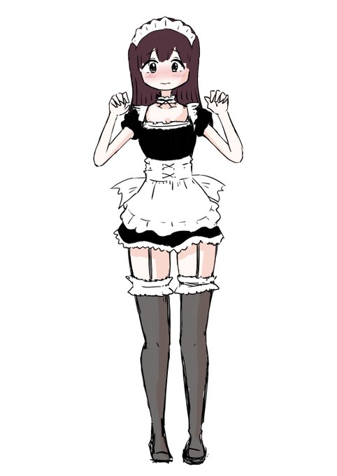 メイドさん
#イラスト 