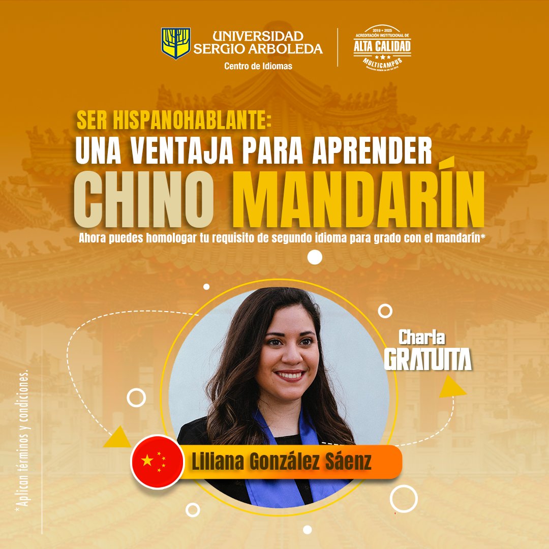 USergioArboleda's tweet photo. 📌Únete a la charla híbrida “Ser Hispanohablante: una ventaja para aprender #Chino #Mandarín”. 👉La inscripción es completamente gratuita. Inscríbete y participa👉 https://t.co/jpFkYfJ6yK https://t.co/MSfDmzWMaB