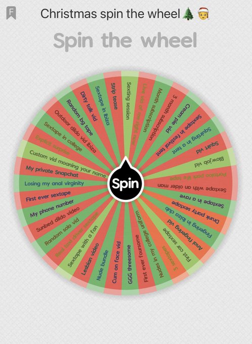 Christmas spin the wheel is LIVE on my onlyfans... who's playing with me?😈🎄 https://t.co/hqiVjHr4pU<a href="/tag/creamfields"class="tags"><span>#creamfields</span></a>