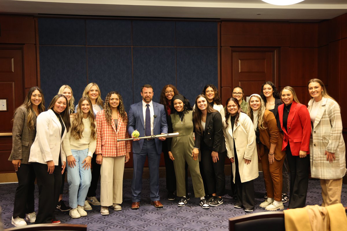 It was a joy to welcome <a href="/OU_Softball/">Oklahoma Softball</a> to Washington today in honor of their third consecutive <a href="/NCAA/">NCAA</a> Division I national championship! These athletes live the Oklahoma Standard each day by their faith, hard work, integrity, and servant mindset.