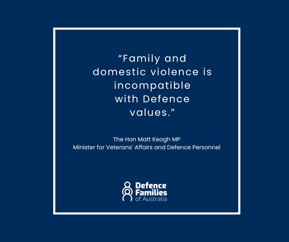 The Defence Strategy for Preventing and Responding to Family and Domestic Violence (FDV) 2023–2028 is out now.

FDV is a priority area for our team’s advocacy. 

DFA is a participant in the Defence FDV Working Group to inform this new Strategy: defence.gov.au/about/strategi…