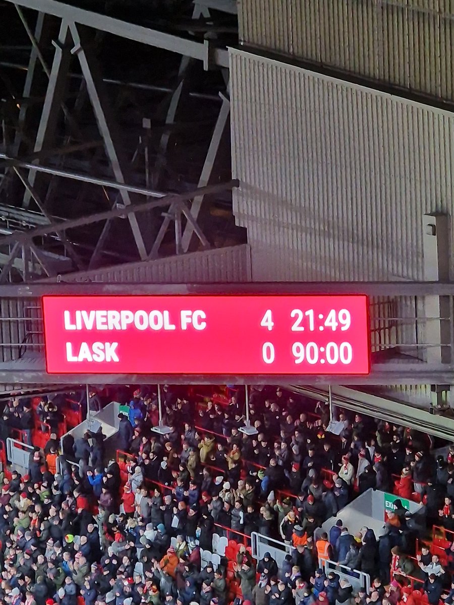 Full time at Anfield #LFC #LivLas #EuropaLeague