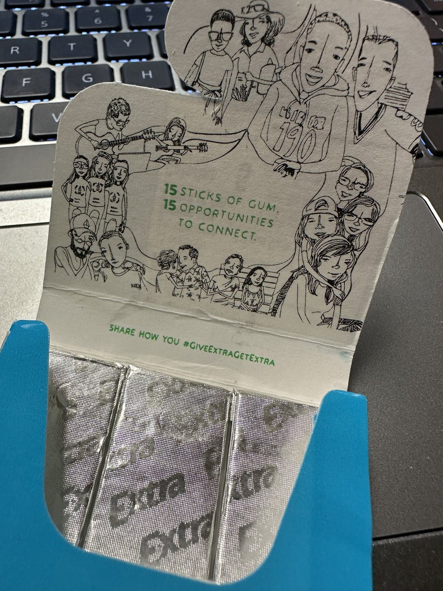 mrsakopp's tweet photo. After telling a student they couldn’t have a stick of my gum, he told me to read the inside of the cover. I decided it was a sign to give him a piece and he made me a wrapper heart in return. One connection down 🖤
@ExtraGum #giveextragetextra https://t.co/25RFeDpgG3
