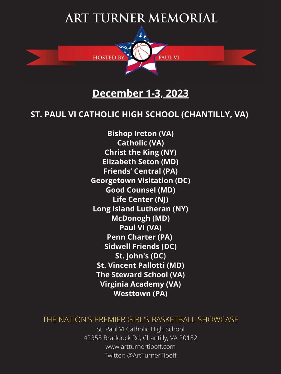 College Coaches!

We are 24 hours from tip-off at the 15th annual Art Turner Memorial!

Pre-register for your book and court-side DREAM SEAT online at artturnertipoff.com

DREAM SEATS are going QUICK so make sure to register ASAP to be onsite for this amazing lineup of games!