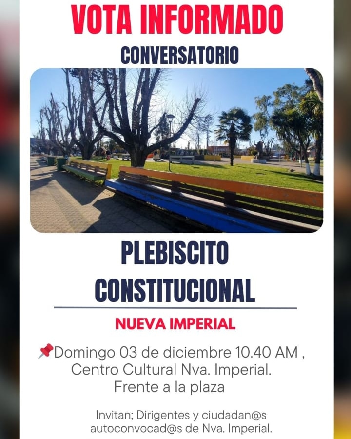 Mañana Viernes estaremos en Padre las casas y el Domingo 03 en Nueva Imperial. Junto a comunidades, familias y dirigentas/es. 

Juntémonos, analicemos y seremos más fuertes. Amulepe taiñ mapuche yamuwün.