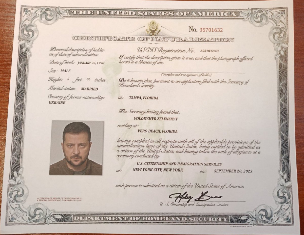 ‼️Citoyen américain Zelensky⁉️

Ceci provient d'une source bien connue et fiable -

dcweekly.org/2023/11/29/unp…