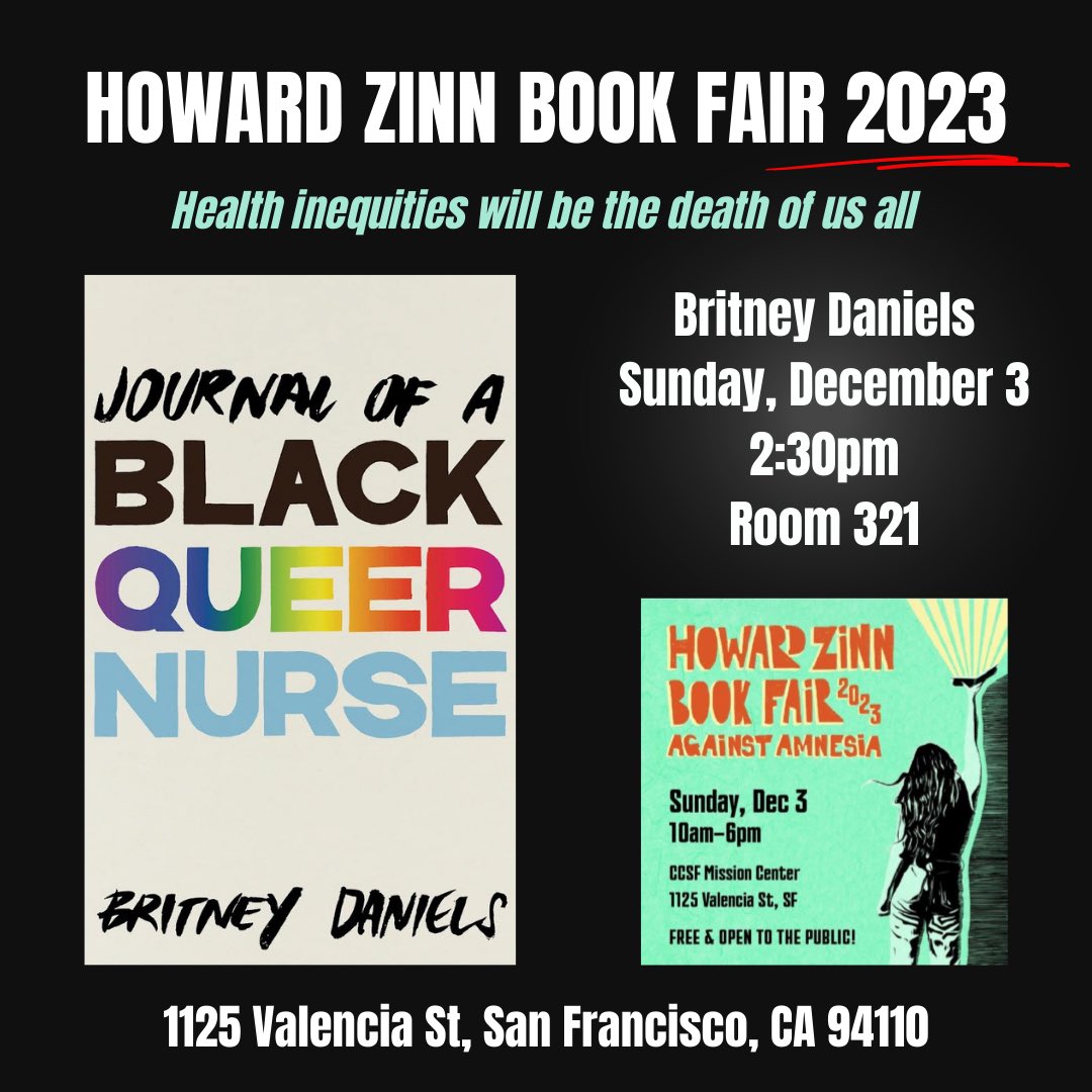If you’re in the Bay Area, please come vibe with me on Sunday! I will be at the Howard Zinn Book Fair discussing health inequities and signing books! 📚 I can’t wait to see you all there! I’ll be in room 321 at 2:30pm! @zinnfair @commonnotions