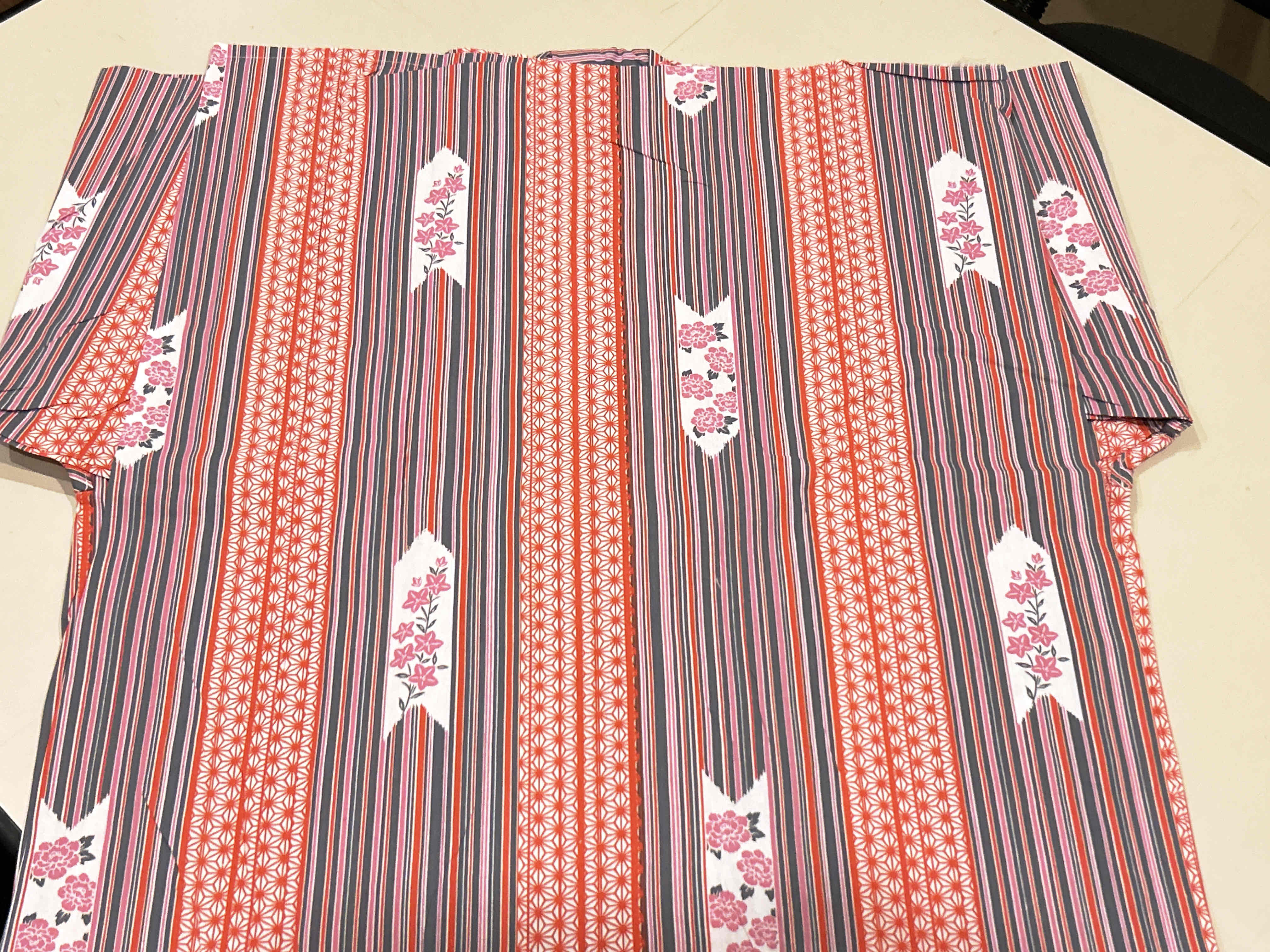 みおみゆ 単衣 本場琉球絣 手織り 柿渋色 みおみゆ 単衣 本場琉球