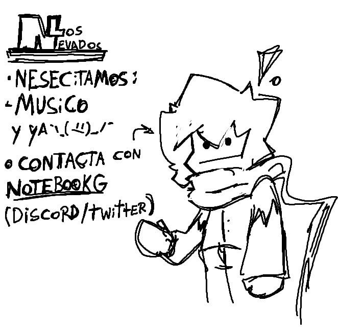DelNevados's tweet photo. - Hola, aca @NtBookG -
-_Buscamos algun Musico para cualquiera interesado/a en unirse a nuestro Team pequeño_-
[ Help Wanted ]
#fnf #fnfmod @FNFNewsEsp @FNFnewsespanis https://t.co/VRJecAPfjw