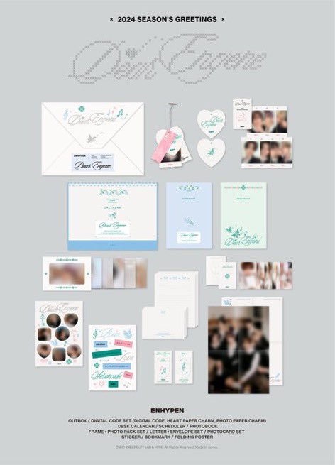 luckyerands's tweet photo. wts lfb enhypen sg24 seasons greetings 2024 ph

Dear Engene sg24 TINGI 

Outbox, Digi code set, Bookmark,Photobook = 150
Desk calendar= 100
Scheduler+sticker= 120 
Photo charm (random) = 120 
Photocard set+frame set = 200 each 
Letter+envelope = 100
unit pc = 50 each

-under feta https://t.co/2kPlBEgVNB