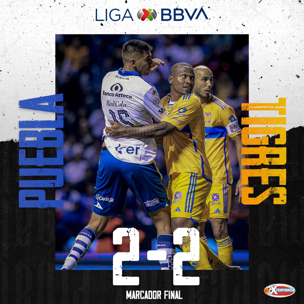 XTemporada's tweet photo. #LigaBBVAMX | ¡Se resolverá en la vuelta!

El equipo de @ClubPueblaMX empató 2-2 frente a @TigresOficial y todo se definirá en la vuelta en el Estadio Universitario. https://t.co/d4GmHInIIu