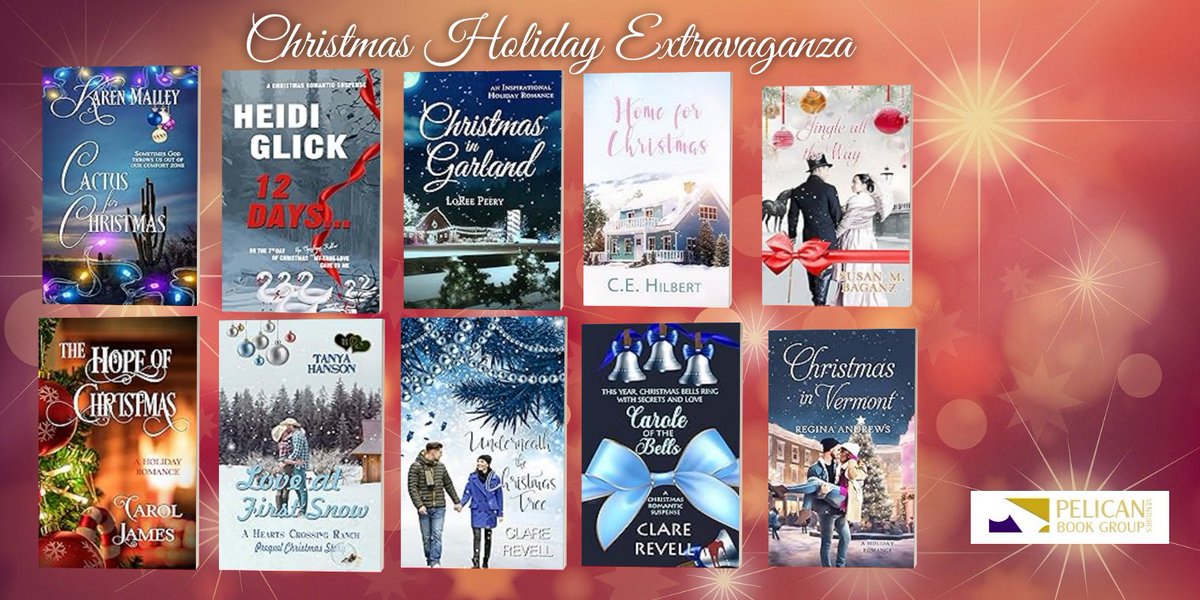 BarbaraMBritton's tweet photo. Don't miss the 2023 Christmas Holiday Extravaganza novellas from @PelicanBookGrp.
There's something for every #Christmas reader.
#booklovers #ilovebooks #Christfic #romance #amreading #FaithReads #novellas
https://t.co/iuya2l0yHh https://t.co/YJ3IAWx0vj