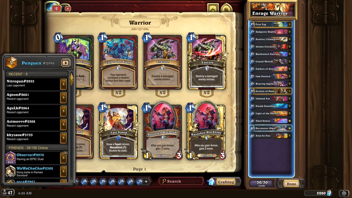 PenguenHS's tweet photo. OMG!! I HIT LEGEND 2 !!!  22-7 Enrage Warrior

AAECAQcCgdwEud0FDpzUBLzbBP/bBL7iBImDBc2SBY+VBaCZBZGjBbTRBfTyBZf7BaT7BYqUBgAA

@neon31HS @HSReplayNet @ahirunHS https://t.co/U99FOtVOH2