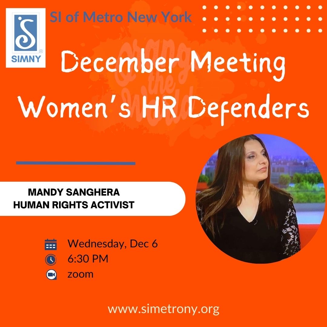 Looking forward to delivering a speech at Soroptimist International of the Americas, Inc. Soroptimist International HQ Soroptimist International of Metro New York Alongside Bette Levy #humanrights75 @SoooMD @Phyllischesler @soroptimist @AlinejadMasih @WFF_Women @wholewomancoop