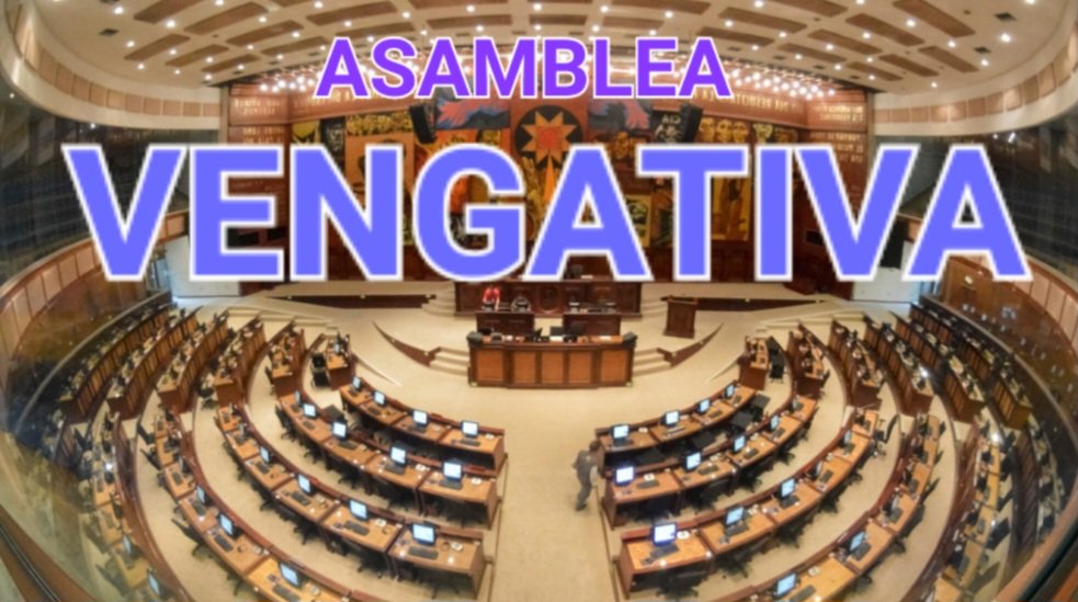 noticiarasputin's tweet photo. ASAMBLEA DE LA VENGANZA UNA IGNOMINIA PARA EL ECUADOR. Los elegidos como Asambleístas buscaron su curul, proponiendo dar seguridad, economía, justicia. De éso hablaban y lo primero que han hecho en 10 días es hacer del hemiciclo una fábrica de venganza a sus enemigos políticos. Mientras a diario matan a un @PoliciaEcuador, roban, violan, y ellos pensando en el desquite. Ya basta pónganse a trabajar VAGOS o LARGUENS3 a su casa y el País se lo agradecerá. He dicho.