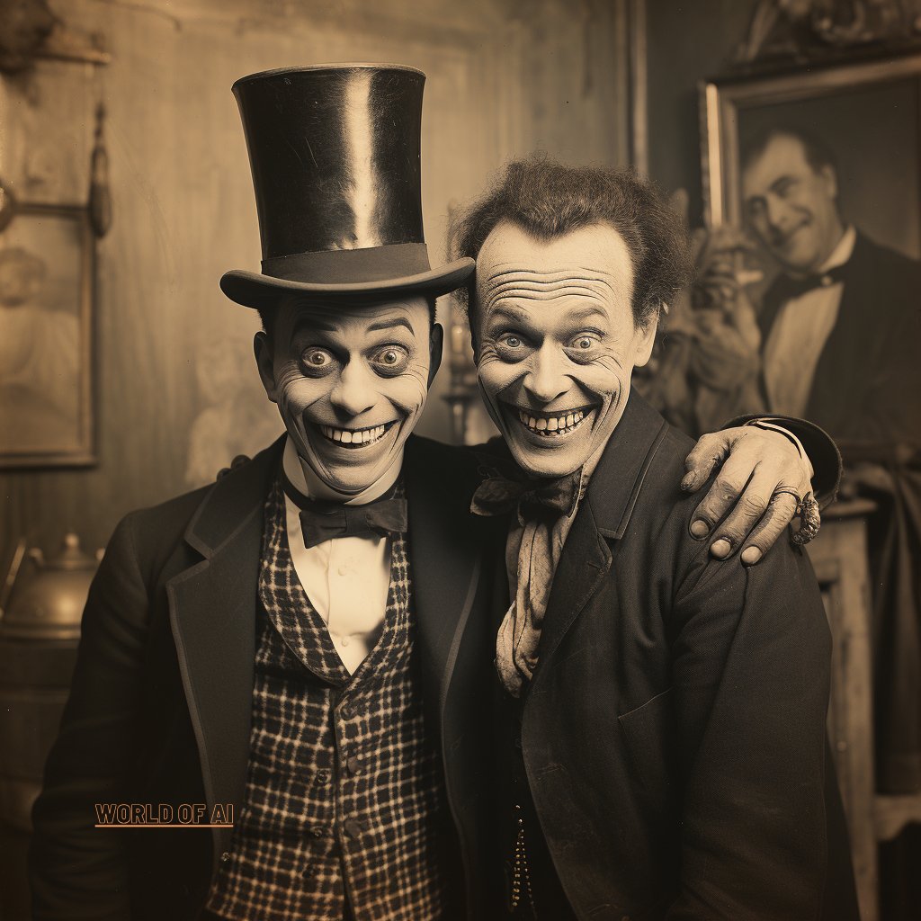 IWarnakumara's tweet photo. Vintage Comedy Duo Tintype Charm
Follow me on Instagram to view more collection : https://t.co/r8Zpn8frRp
World of AI #worldofai #aiart #AIArtworks #aiartcommunity #Vintage #Comedy #Ventriloquist #Dummy #Tintype #1910s #Boardwalk #Fun #Pinstripe #Showman #TopHat #Smile https://t.co/Q1oGlCfLzE