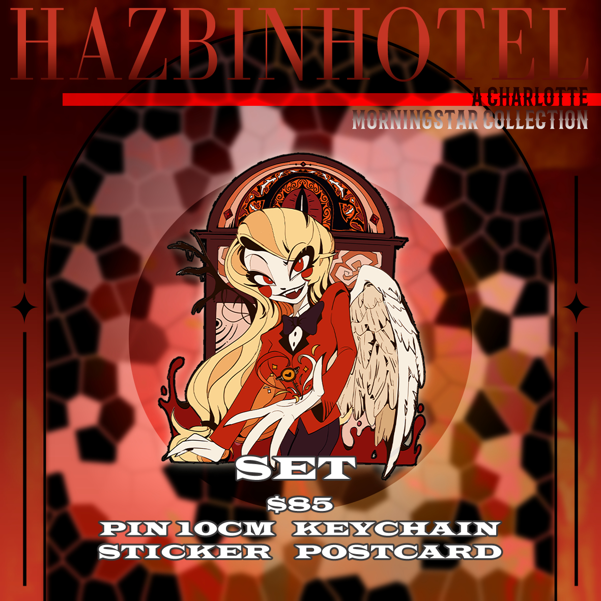 Douding990906's tweet photo. ✨Morningstar Collection Pre-order period：
 12.1-12.30.
✨Pre-orders and some of the stock surplus will be available together💕
✨Hope you like it
ko-fi Link:https://t.co/Wp3jEaINf4   #HazbinHotel https://t.co/zx1ertTisA