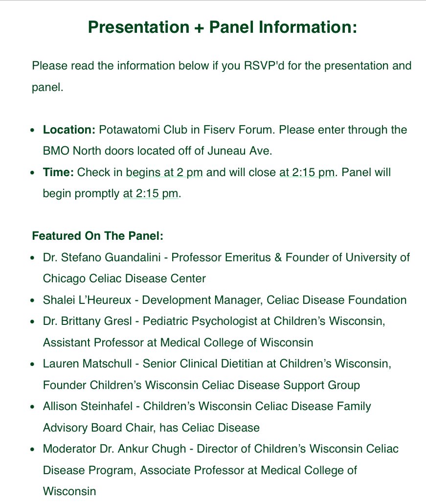 Ankur (@ankurchugh02) on Twitter photo #CeliacDisease Awareness Night with the <a href="/Bucks/">Milwaukee Bucks</a> this Saturday 12/2 with a pre-game advocacy panel put on by <a href="/childrenswi/">Children's Wisconsin 🏥</a> that includes <a href="/CeliacDotOrg/">Celiac Disease Foundation</a>!! #CeliacDisease Awareness Night with the <a href="/Bucks/">Milwaukee Bucks</a> this Saturday 12/2 with a pre-game advocacy panel put on by <a href="/childrenswi/">Children's Wisconsin 🏥</a> that includes <a href="/CeliacDotOrg/">Celiac Disease Foundation</a>!!