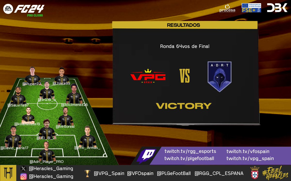 CeutaGuardians's tweet photo. 🚨 #ClubesPro | Resultados 🚨
Avanzamos de ronda en @VPG_Spain de la Superliga @DuelmastersGG 🇪🇸
🏆 Copa @Trust_Spain
🆚 @TeamAdictos
✅ 6-0
⚽️ @kilianeltete19, @Pupen77 x4, @JVera99
👟 @Pupen77 x2, @David_Parla17, @MrBoreal, @JVera99
#FeelHeracles🏛️ | #CopaTrustGaming https://t.co/wSjuGLWG4S