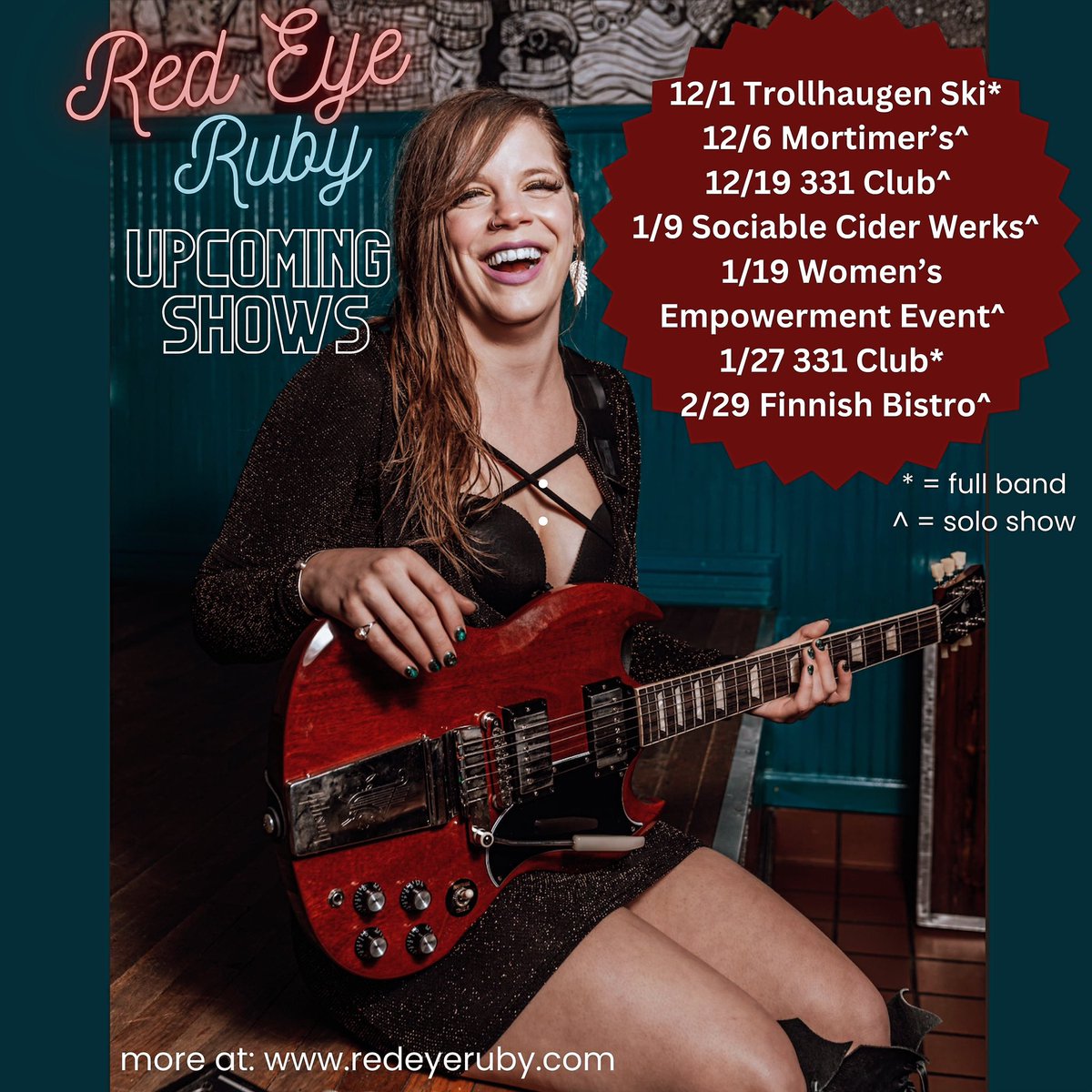 Just Announced: Upcoming Shows!🙌🏼🎸🎶✨