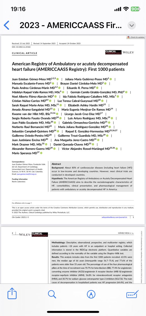 MariaJu34600017's tweet photo. Our first result of this terrific effort in LATAM Heart Failure Registry: AMERICAS.. a must this data!!!congratulations all!@clara_clarais @FallaCardiaca @escardio @HanCardiomd @BiykemB @WilfriedMullens @mvaduganathan @MG_Crespo_Leiro @jd1lopez @drjegomez @HFA_President https://t.co/9zgLwRqeMX