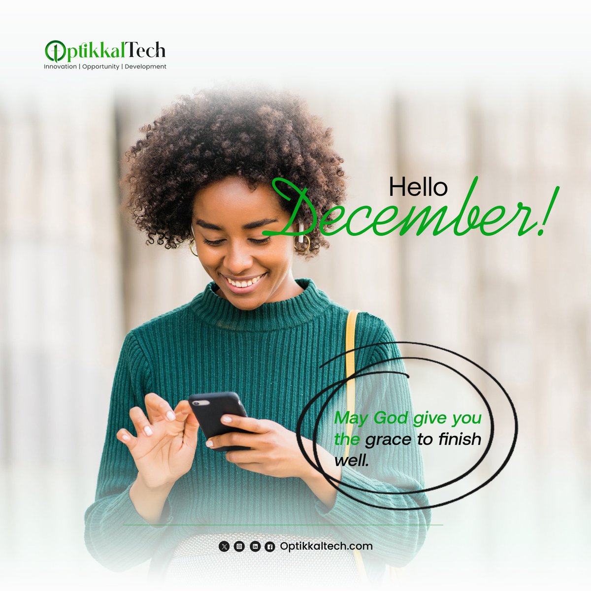optikkaltech's tweet photo. It is December! Let us all celebrate the end of a beautiful year.
Happy New Month.
#HappyNewMonth #happydecember #welcometodecember #grace #growth #love #tech #optikkaltech https://t.co/3oL5qoY1gT