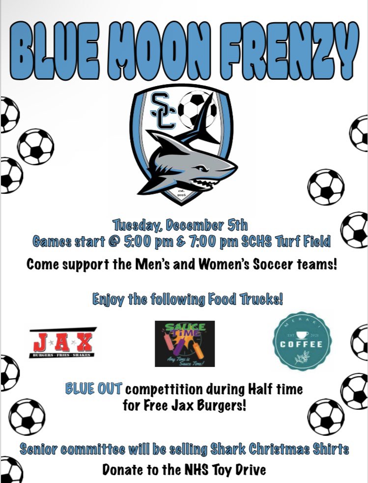 LadySharkSoccer's tweet image. Soccer is HERE!! Get ready to come watch our new Boys and Girls  Varsity and JV teams compete This coming Tuesday, Dec.5! Lots of food, prizes, and donation! We hope to see you there!!