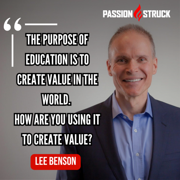 Join <a href="/Lee_BensonETW/">Lee Benson</a>  on the Passion Struck Podcast for a deep dive into Value Creation with host <a href="/John_RMiles/">John R. Miles</a> . Explore aligning life with core values, embracing struggles for growth, and nurturing children's self-worth. 🌱

Listen here: lnkd.in/gt2qaYJd 

#valuecreation