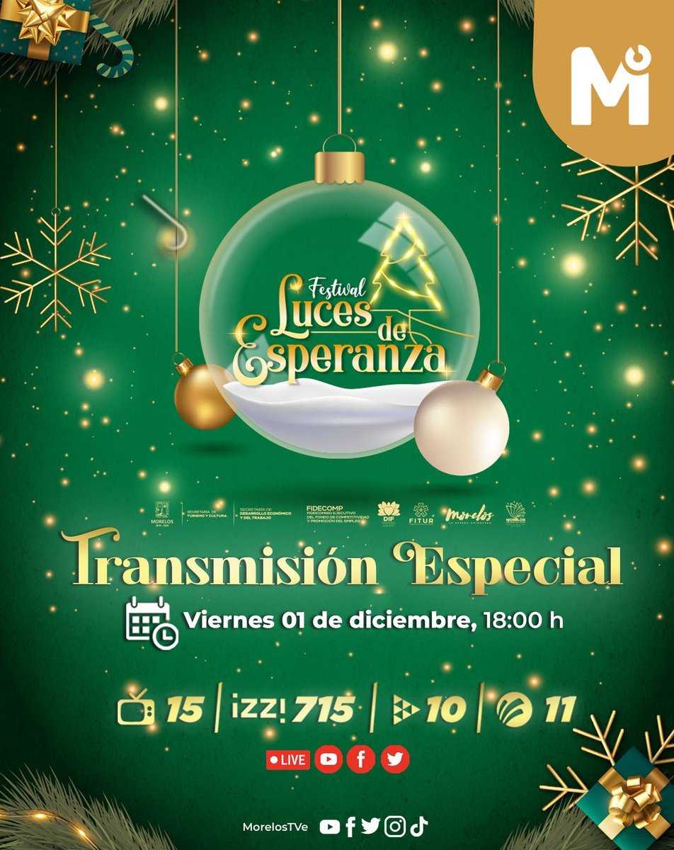 🌟 ¡No se pierdan el mágico evento 'Luces de Esperanza'! 🎄✨ 

Únanse a nosotros para encender el espíritu navideño al inaugurar nuestro hermoso árbol de Navidad. 🕯️🎅 ¡Será una noche llena de luces, alegría y momentos inolvidables! 

#LucesDeEsperanza #Navidad #EspírituNavideño