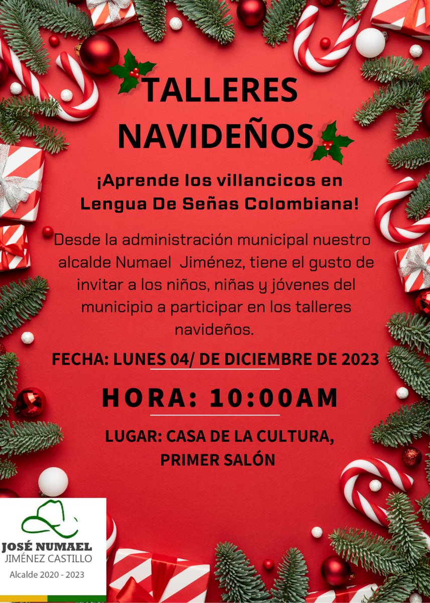 El alcalde Numael Jiménez y la Secretaría de Gobierno, invitan a niñ<a href="/s/">『S』</a> y jóvenes a participar de los talleres navideños en lengua de señas colombiana; los esperamos el lunes 4 de diciembre a las 10:00 am en la casa de la cultura.
"Junín Nuestro Compromiso"
junin-cundinamarca.gov.co/noticias/talle…
