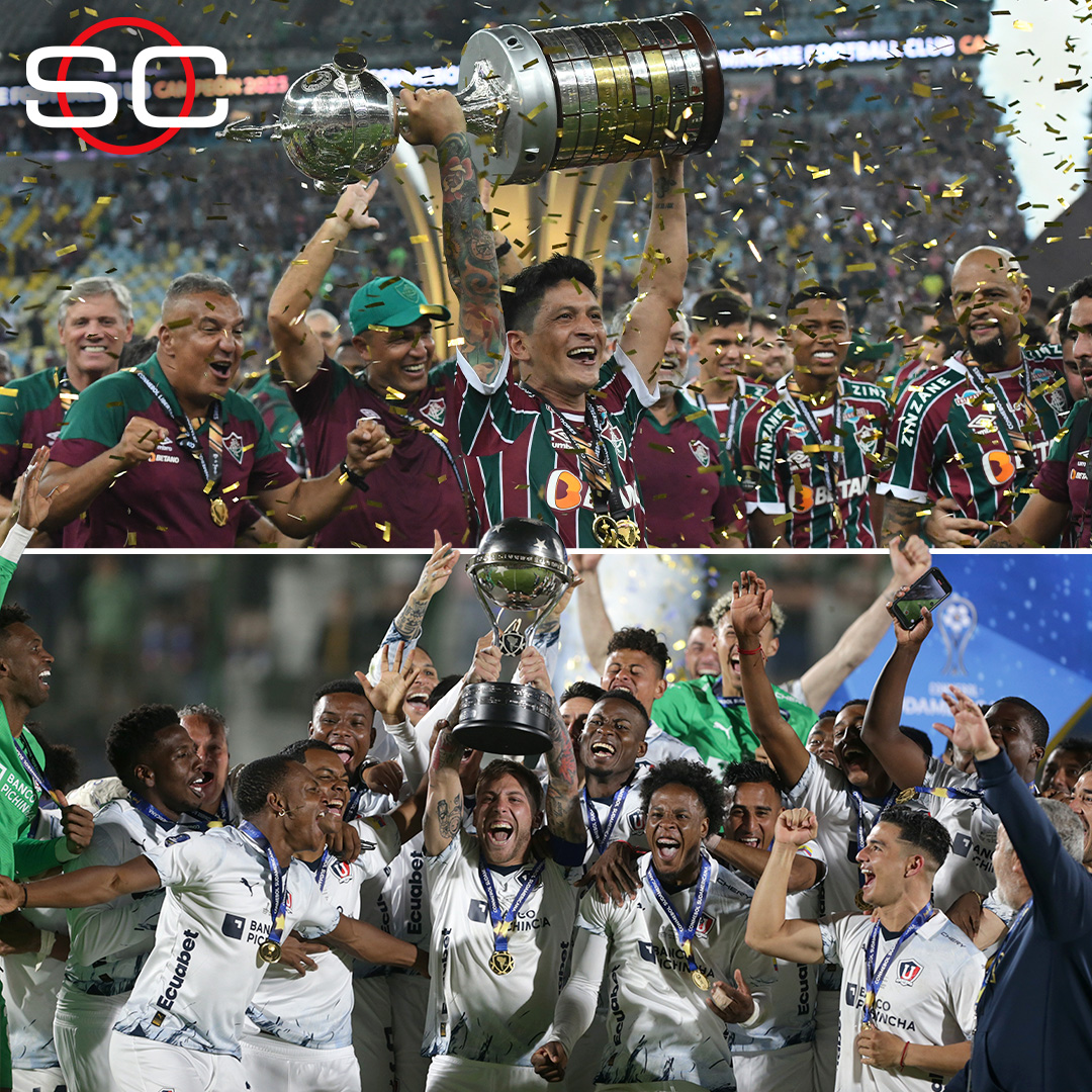 SC_ESPN's tweet image. 🏆 ¡TODO LISTO PARA EL CHOQUE DE CAMPEONES! 

📅 FECHAS CONFIRMADAS DE LA RECOPA SUDAMERICANA ENTRE FLUMINENSE Y LIGA DE QUITO:

🇪🇨 La ida será el miércoles 21/2 en Quito

🇧🇷 La vuelta se jugará el miércoles 28/2 en Río de Janeiro