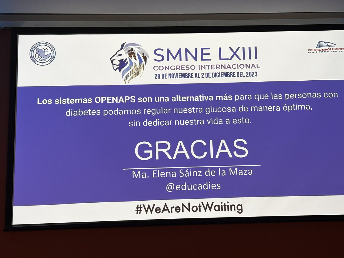 YepezDra's tweet image. Tremenda presentación de @educadies sobre #OPENAPS because #WeAreNotWaiting 
Que emoción que @SMNE_Oficial abre a la comunidad médica este tipo de sesiones 🙌🏼
#SMNE2023 #SMNELXIII