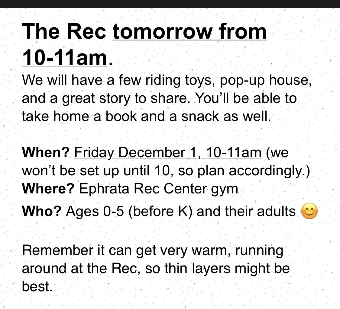 GoMountsEarly's tweet photo. Join us for some indoor fun! ⁦@GoMounts⁩ ⁦@EphrataAreaEF⁩ https://t.co/ORbd19G7iC