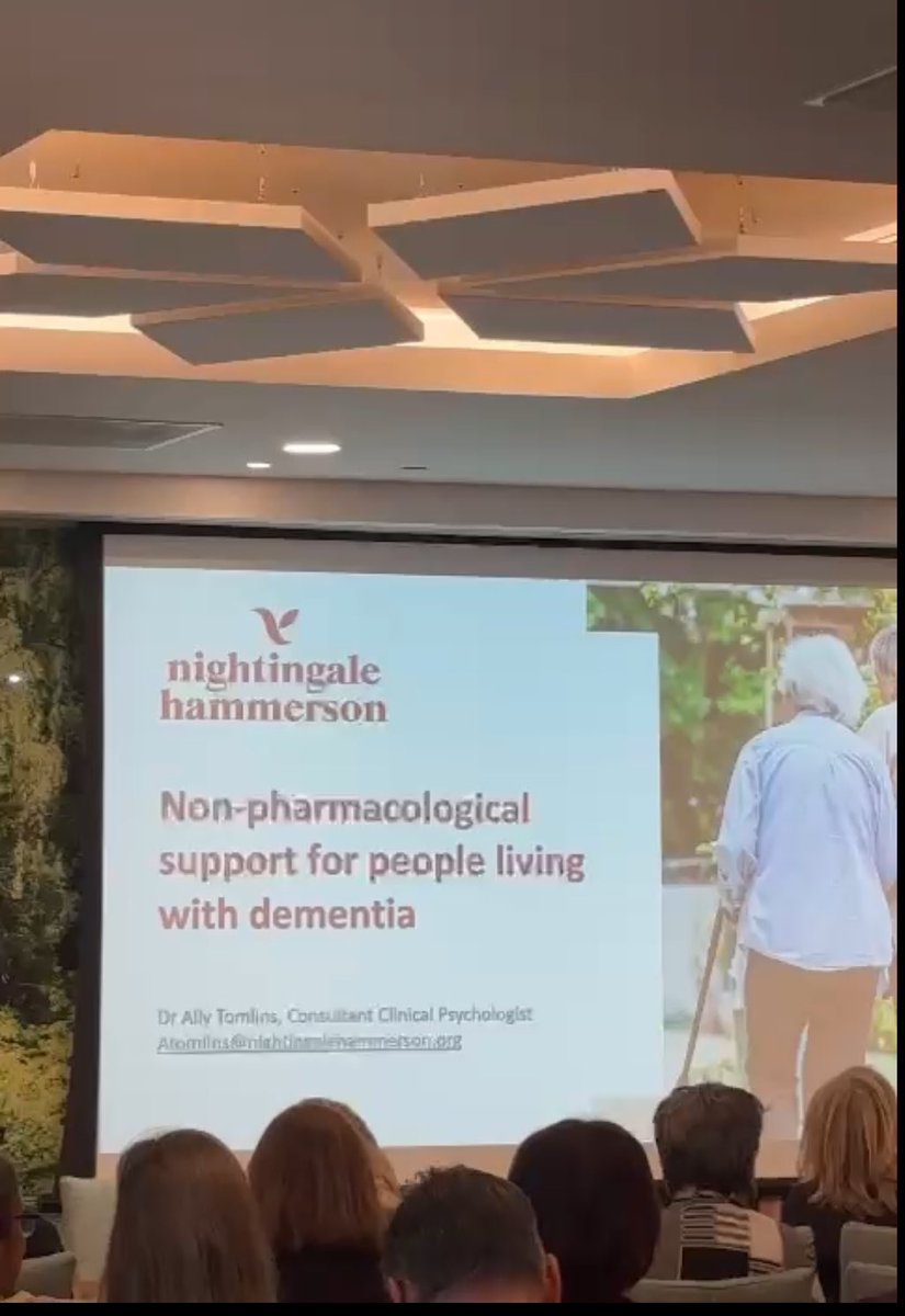 AllyTomlins's tweet photo. Honoured to speak about #non-pharmacological support in #dementia care at the global Care Home Research Forum @NGHHammerson. Inspiring be with researchers with a shared mission to innovate, collaborate &amp; make a difference to care home communities. #carehomes #psychology https://t.co/OfC6TOkxI4