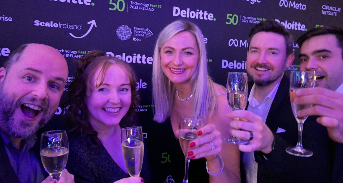 clairemchugh's tweet photo. Team @axonista had the best time at the @DeloitteIreland #Fast50 awards. Making the list for the 3rd year in a row, climbing to 37. Huge thanks to our team, customers, partners, and supporters, and to Deloitte for recognising our success. Congrats to all the winners! 🎉 https://t.co/6Cb64uDK03
