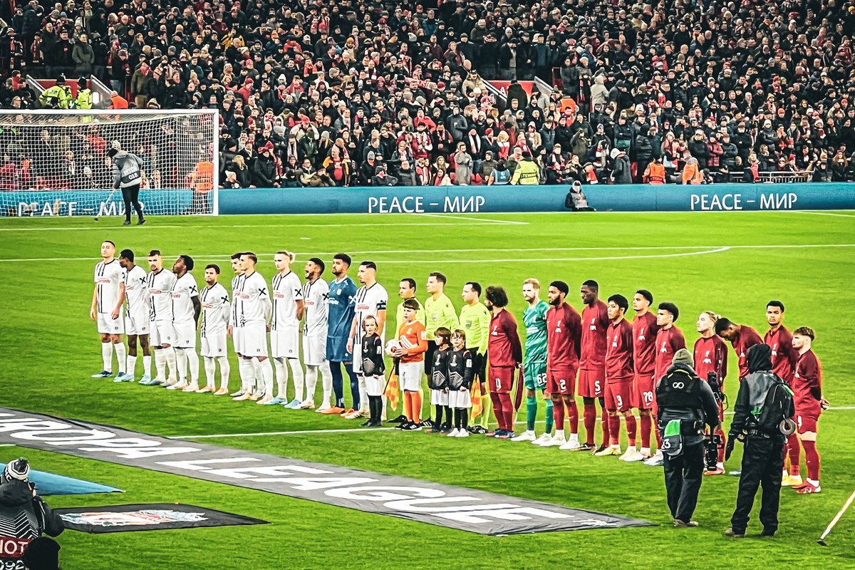 nico5381's tweet photo. #UEL at #Anfield tonight. Liverpool scored four past Austrian side #LASK to win the group. 

#LFCASK #LFC #RedTogether #GemeinsamSindWirLASK #groundhopping https://t.co/YDt1kEmOio