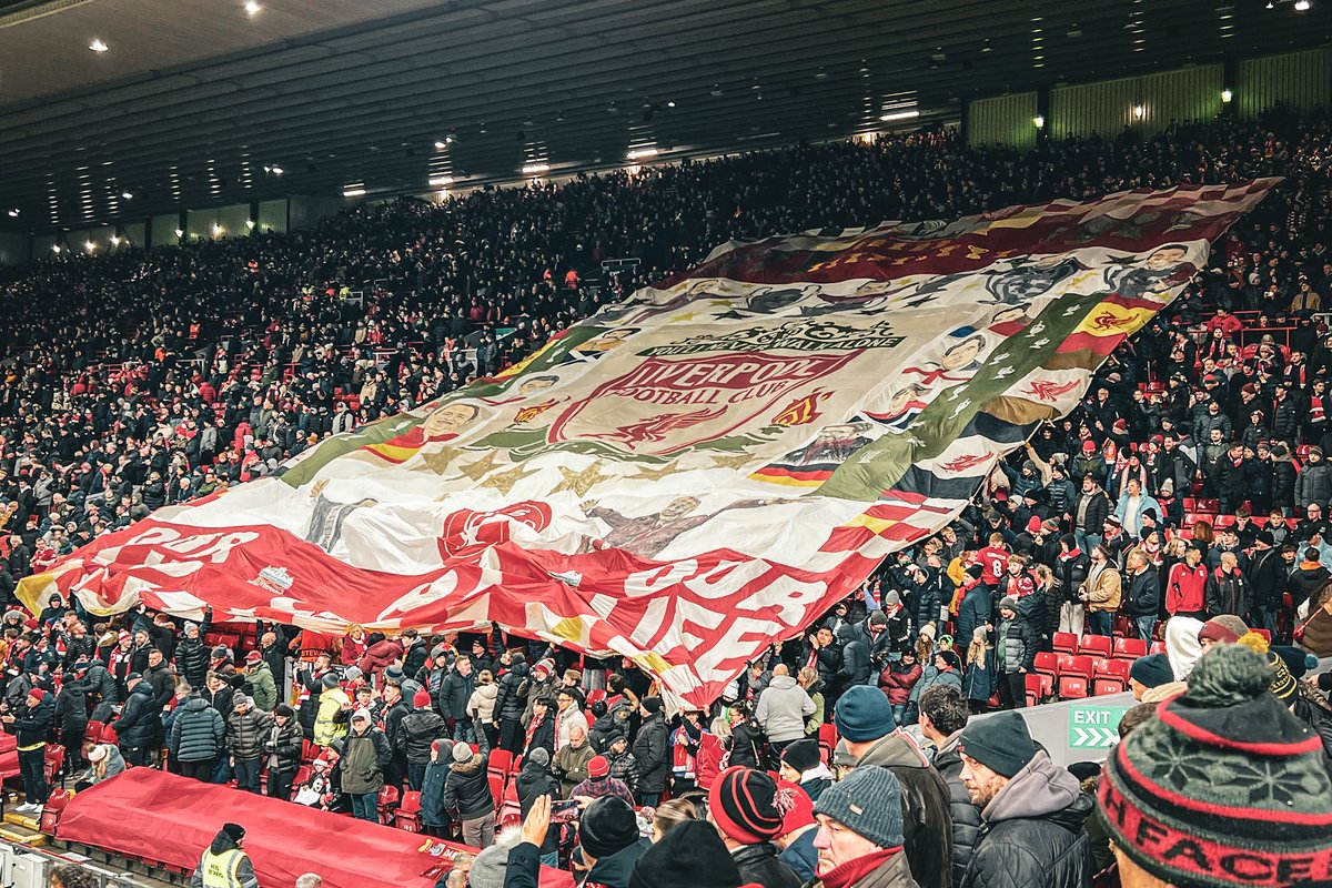 nico5381's tweet photo. #UEL at #Anfield tonight. Liverpool scored four past Austrian side #LASK to win the group. 

#LFCASK #LFC #RedTogether #GemeinsamSindWirLASK #groundhopping https://t.co/YDt1kEmOio