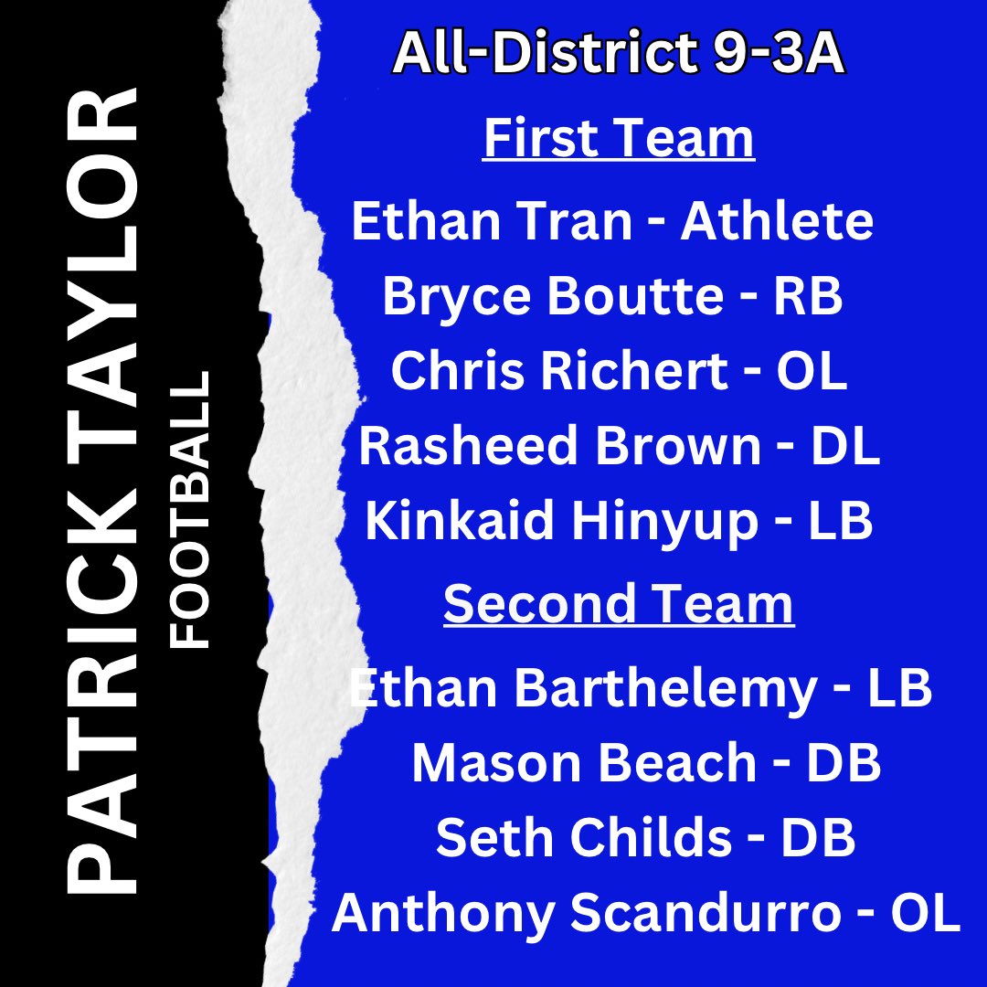pftathletics's tweet photo. All District Tigers!! 

Congratulations Boys and Coaches! 
@PFTFB 
@JPschools https://t.co/cOSOiVqyho