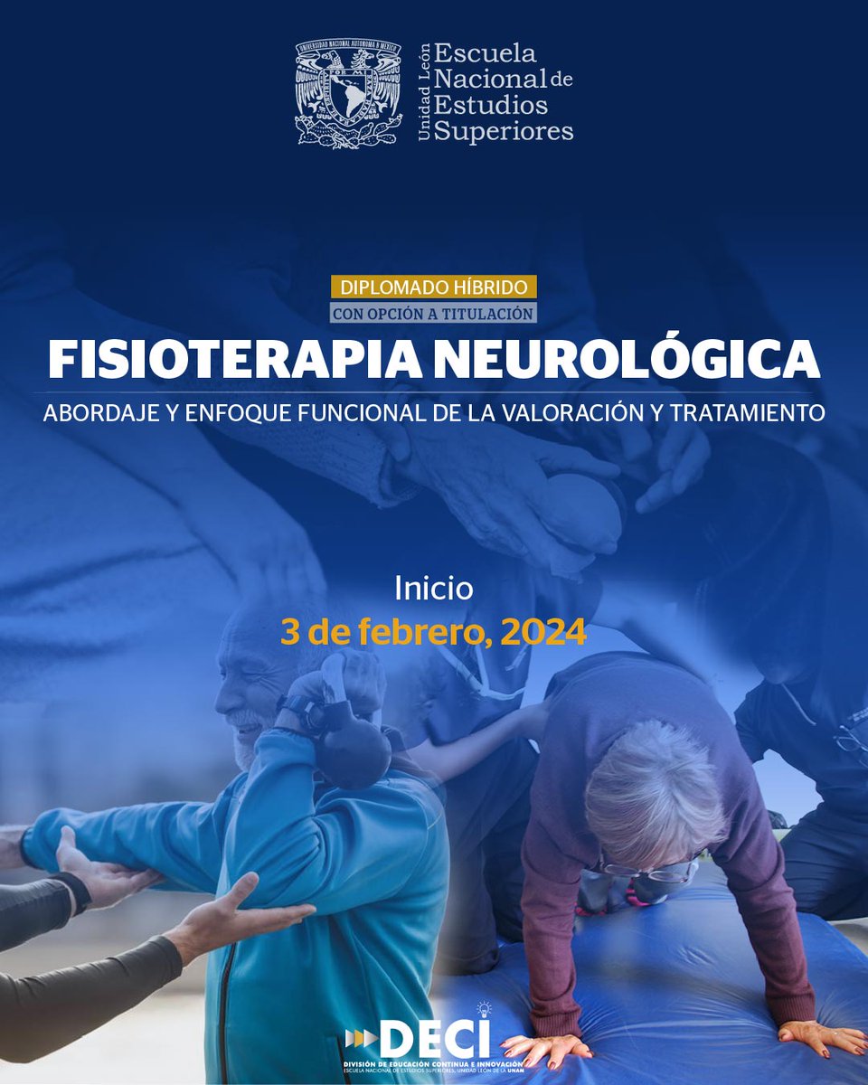 Te invitamos a formar parte de nuestro #Diplomado en #Fisioterapia  #Neurológica🏃🧠, donde descubrirás las últimas tendencias y técnicas para  brindar un cuidado integral a pacientes con afecciones neurológicas.  ⏳Duración: 147 h 💻Más, image size:960x1200